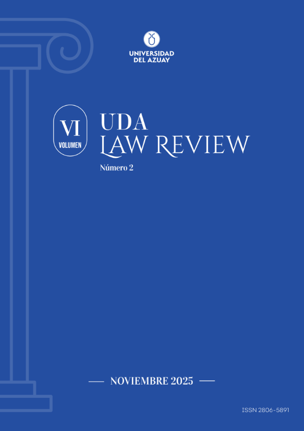 					Ver Vol. 6 Núm. 2 (2025): UDA Law Review Volumen VI Número 2
				